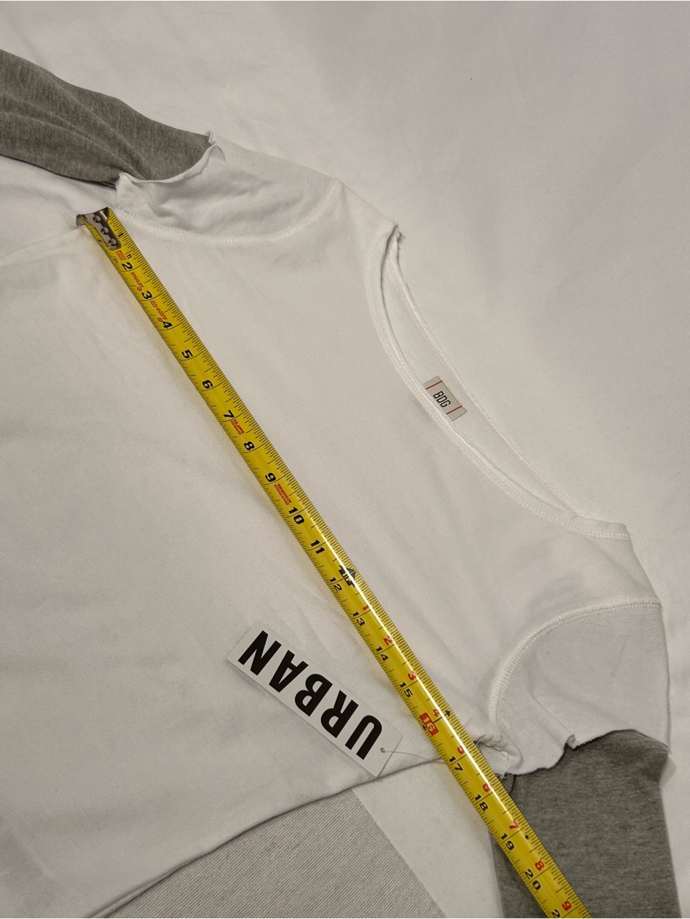 NWT Urban Outfitters White Tee with Gray Attached Long Sleeves 90s Grunge Y2K - Picture 6 of 8